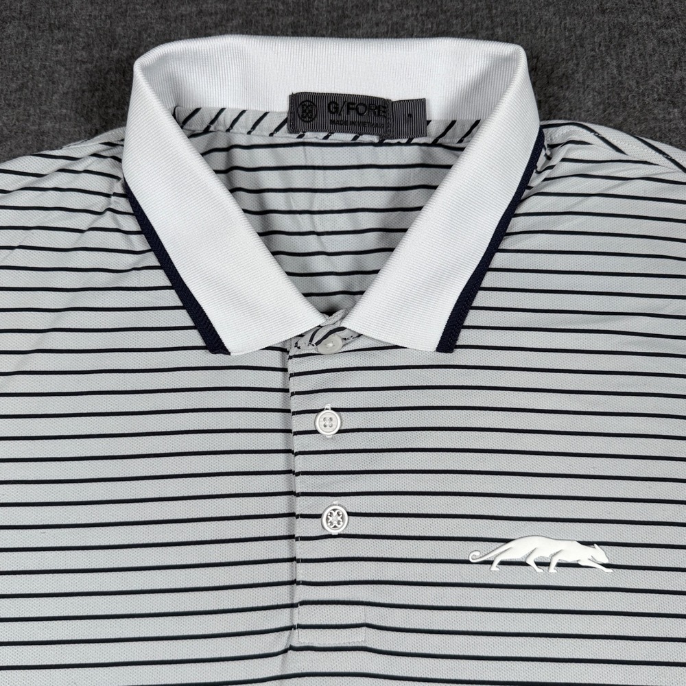 G/Fore Mens Medium Gray Blue Grove XXIII Golf Club Polo Michael Jordan 23 DH0818